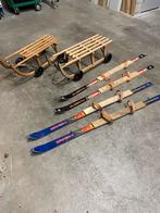 Slee met wieltjes & Skies voor spelletjes, Sport en Fitness, Skiën en Langlaufen, Ophalen, Gebruikt, Overige typen, Overige merken