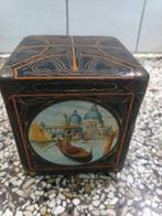 Vintage blik van Houten Cacao Venetiaanse Scène, Verzamelen, Blikken, Ophalen of Verzenden, Gebruikt, Overige