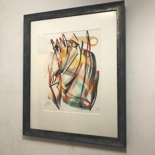 Krijttekening van Johannes Adrianus Smits (1945 - 2002), Antiek en Kunst, Kunst | Schilderijen | Abstract, Ophalen