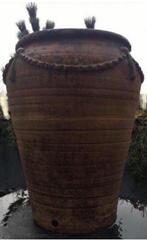 Grote 57cm hoge terracotta oude vaas bloempot uniek, Tuin en Terras, Bloempotten, 40 cm of meer, Rond, Zo goed als nieuw, Terracotta