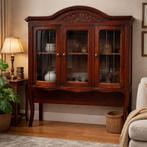 Prachtige vintage vitrinekast / wandkast met glazen deurtjes, Huis en Inrichting, Kasten | Vitrinekasten, Ophalen, Met deur(en)