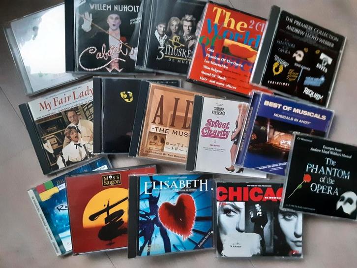 15 musical cd's samen €20, Cd's en Dvd's, Cd's | Filmmuziek en Soundtracks, Zo goed als nieuw, Ophalen of Verzenden