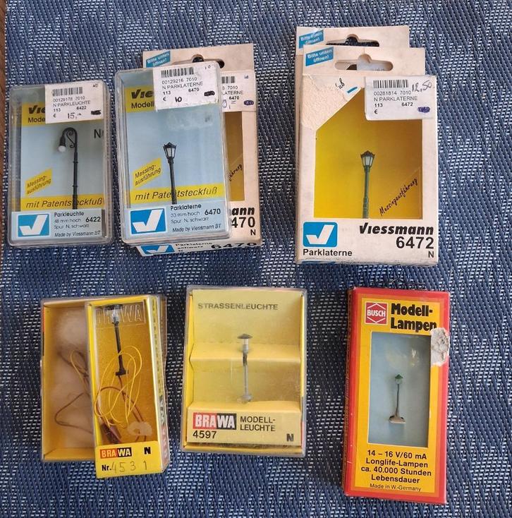 Straatlampen voor N spoor, Hobby en Vrije tijd, Modeltreinen | N-Spoor, Zo goed als nieuw, Overige typen, Gelijkstroom, Overige merken