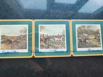 6 Engelse slip jacht jagers onderzetters nieuw   beschikbaar voor biedingen