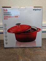 Nieuw Alpina gietijzeren pan kookpot 24cm 3.8L, Huis en Inrichting, Keuken | Potten en Pannen, Gietijzer, Nieuw, Ophalen of Verzenden