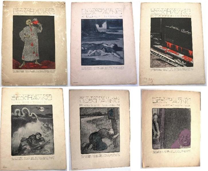 Het Toppunt der Beschaving 1914-1916 1e t/m 6e serie WO I, Antiek en Kunst, Antiek | Boeken en Bijbels, Ophalen of Verzenden