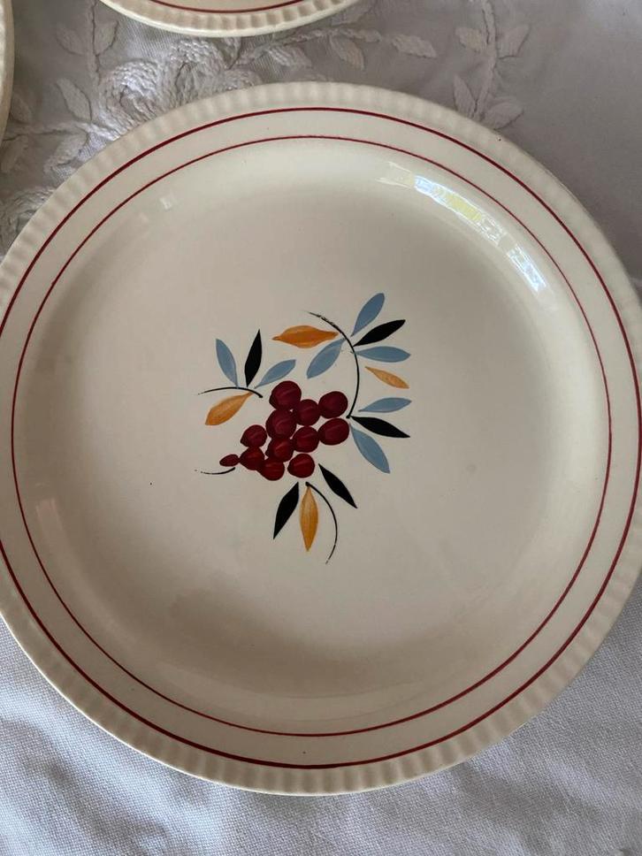 Vintage Boch Frères La Louvière servies 12-delig, Antiek en Kunst, Antiek | Servies los, Ophalen