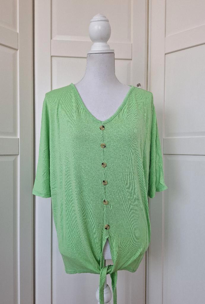 Made in Italy appel groene top, maat XXL, Kleding | Dames, Tops, Gedragen, Maat 46/48 (XL) of groter, Groen, Korte mouw, Ophalen of Verzenden