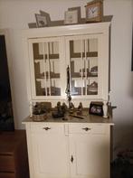Buffetkast met glazen deuren, Gebruikt, 100 tot 150 cm, Glas, Ophalen of Verzenden