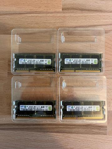 4x Samsung 4 Gb laptop geheugen - sodimm - 16Gb totaal beschikbaar voor biedingen