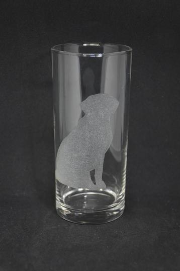 Labrador Silhouette - Gegraveerd Glas beschikbaar voor biedingen