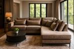 Hoekbank Uno luxe visgraat velvet 30% Korting Nieuw 1195,-!, Ophalen, Nieuw, 150 cm of meer, Vierpersoons of meer