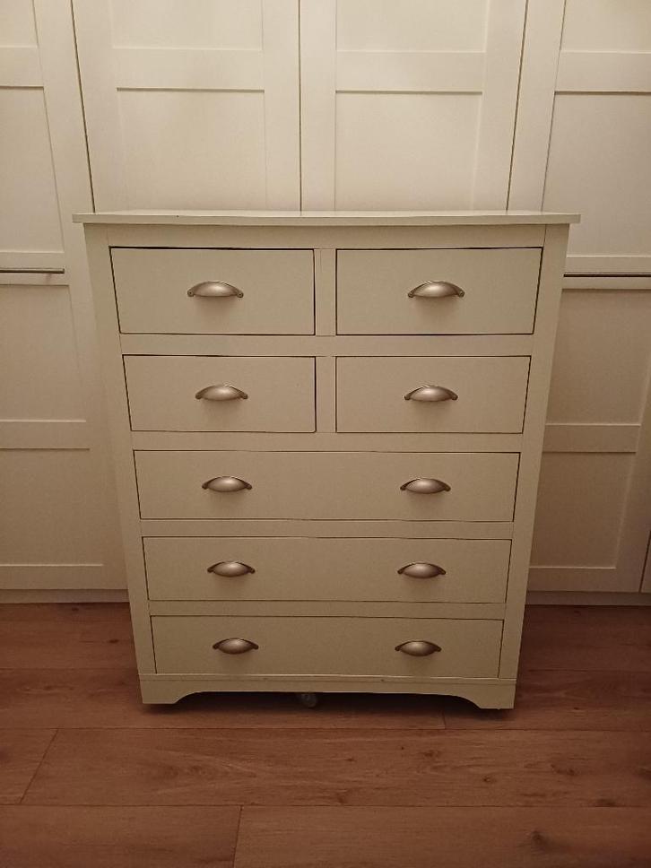 Sfeervolle ladekast (wit, 90x40x110), Huis en Inrichting, Kasten | Ladekasten, Gebruikt, 100 tot 150 cm, 50 tot 100 cm, 25 tot 50 cm