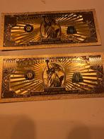 Exclusieve gouden One Million Dollar biljetten – set van 2, Ophalen of Verzenden, Buitenland, Munten