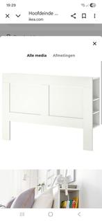 Brimnes Hoofdeinde met Opbergruimte - IKEA, Ophalen, Wit, Tweepersoons, Zo goed als nieuw