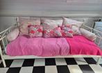 Wit, stalen kinder bed, 90x200 cm, matras, lattenbodem, kuss, Kinderen en Baby's, Kinderkamer | Bedden, Gebruikt, Ophalen of Verzenden