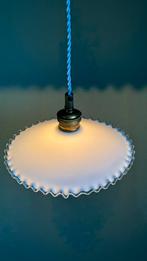 Vintage Franse lamp Hanglamp plafondlamp opaalglas, Ophalen of Verzenden, Zo goed als nieuw, Minder dan 50 cm