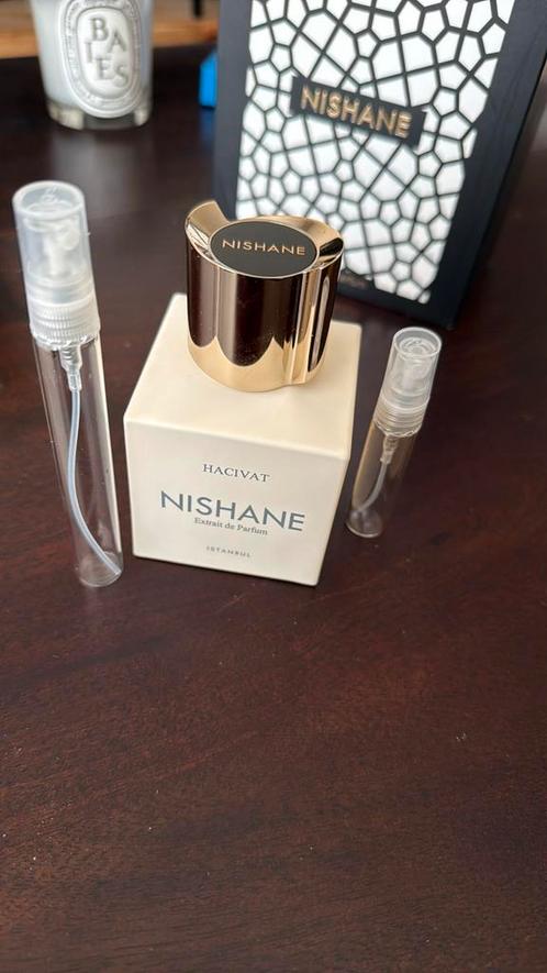 Nishane Hacivat 5 - 10 ml decant/sample/tester, Sieraden, Tassen en Uiterlijk, Uiterlijk | Parfum, Nieuw, Ophalen of Verzenden
