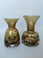 Ingrid glas Lord Nelson 2 bubble vazen retro vintage mid cen, Verzenden