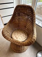 Vintage rotan stoel in goede staat, Ophalen, Gebruikt, Bruin, Vintage