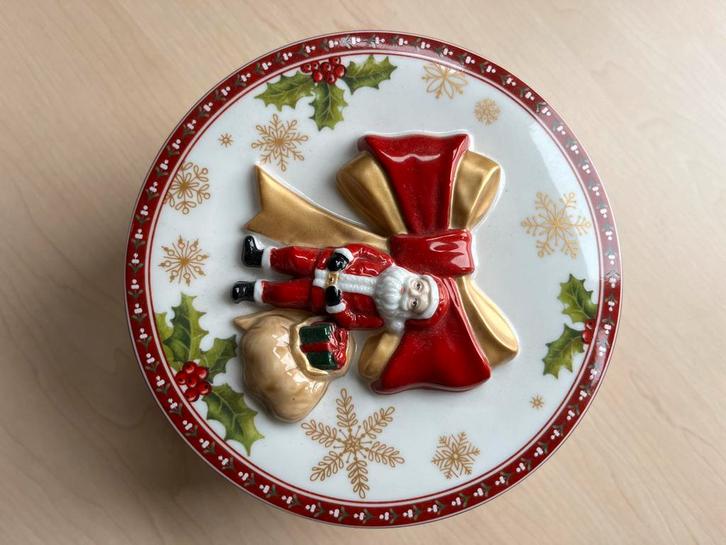 Villeroy & Boch Kerst Koektrommel Porselein, Huis en Inrichting, Woonaccessoires | Kisten, Zo goed als nieuw, Minder dan 50 cm