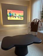 Japandi salontafel dark brown walnoot, 100 tot 150 cm, Zo goed als nieuw, Minder dan 50 cm, Rechthoekig