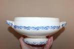 SALE antieke dekschaal met blauw decor - Nimy, Antiek en Kunst, Antiek | Servies los, Ophalen of Verzenden