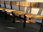 Eetkamer stoelen Nova Møbler, Ophalen of Verzenden, Zo goed als nieuw, Bruin, Stof