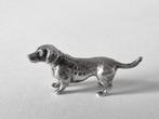 Zilveren miniatuur hond / teckel, Antiek en Kunst, Ophalen of Verzenden, Zilver