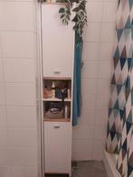 Badkamerkast/Badkamermeubel set (wit met houtlook accenten), Huis en Inrichting, Badkamer | Badkamermeubels, Ophalen, Gebruikt