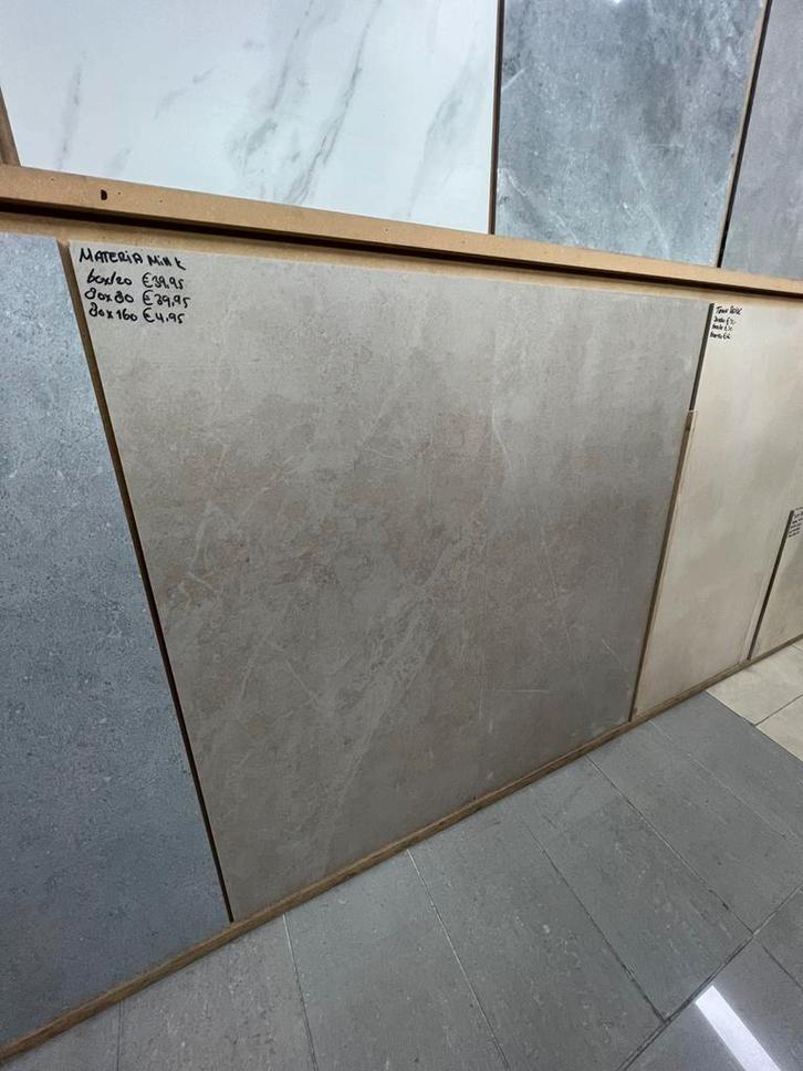 Materia Mink tegels van €79,98 pm2 nu €39,95 pm2, Doe-het-zelf en Verbouw, Tegels, Nieuw, Vloertegels, Keramiek, 60 cm of meer