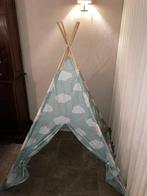 Tipi tent groen/wit zgan 105x145 in draagtas, Ophalen of Verzenden, Zo goed als nieuw