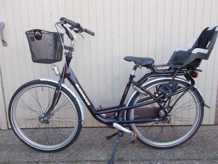 Batavus Mambo moederfiets, Fietsen en Brommers, Fietsen | Dames | Moederfietsen, Gebruikt, Batavus, 47 tot 50 cm, 1 zitje, Dubbele standaard