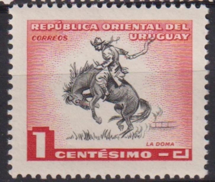 Uruguay Wild paard temmen, Postzegels en Munten, Postzegels | Amerika, Postfris, Zuid-Amerika, Ophalen of Verzenden