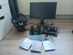 PS4 slim 1tb met controler, gamemonitor, race stuur en games, Ophalen, Met games, Zo goed als nieuw, 1 TB