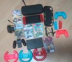 Nintendo Switch met games en accessoires!, Spelcomputers en Games, Spelcomputers | Nintendo Switch, Ophalen, Met 2 controllers