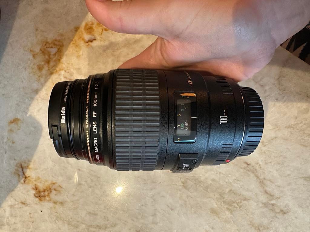 Canon EF 100mm f/2.8 Macro USM Lens, Ophalen of Verzenden, Gebruikt, Macrolens, Zoom