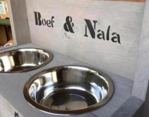Hondenvoerbakken met GRATIS naam hond en RVS eetbakken, Dieren en Toebehoren, Hondenvoerbakken en Drinkbakken, Nieuw, Ophalen of Verzenden