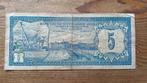 Nederlandse Antillen 5 gulden 1980 circulatie, Ophalen of Verzenden, 5 gulden, Los biljet