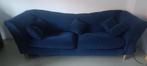 Velours velvet blauw bank, Ophalen, 250 tot 300 cm, Gebruikt, Velours