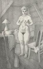 Potloodtekening, Huib de Ru, Ophalen of Verzenden