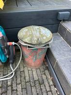 Prullenbak metaal - buiten bak - leuke oldtimer bak zgan, Ophalen, Zo goed als nieuw
