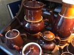 Vintage Bruin Keramiek Theepotten & Koffiepotten Collectie, Antiek en Kunst, Antiek | Keramiek en Aardewerk, Ophalen of Verzenden