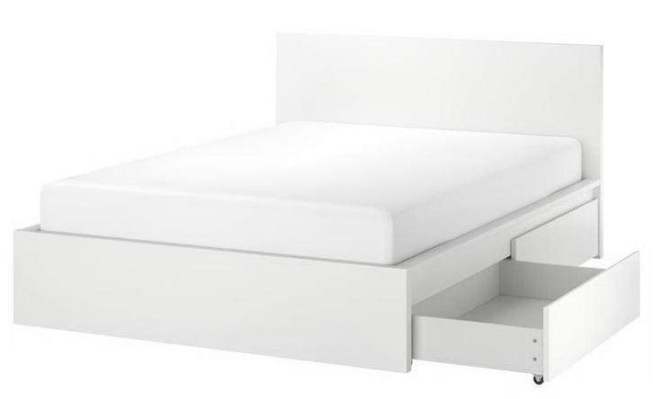 Ikea Malm bedframe + lattenbodem 160 x 200, Huis en Inrichting, Slaapkamer | Bedden, Zo goed als nieuw, Eenpersoons, 140 cm, Hout