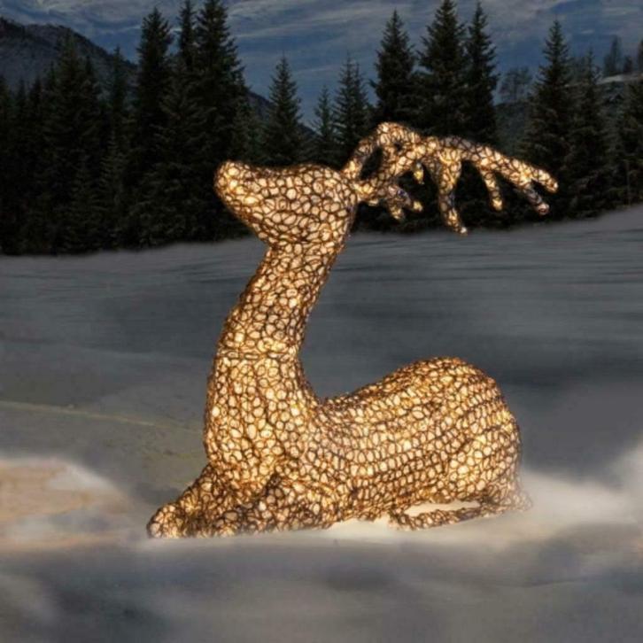 Kerstverlichting Exclusief Led Rendier Glasoptiek. 400 Led's, Diversen, Kerst, Nieuw, Ophalen of Verzenden