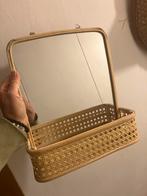 Rotan Spiegel met Opbergvak, Huis en Inrichting, Ophalen, Gebruikt, Minder dan 100 cm, Rechthoekig