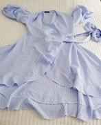 Blauw wit kerst jurkje maat s spaanse jurk dames kleding, Zo goed als nieuw, Knielengte, Maat 36 (S), Shein