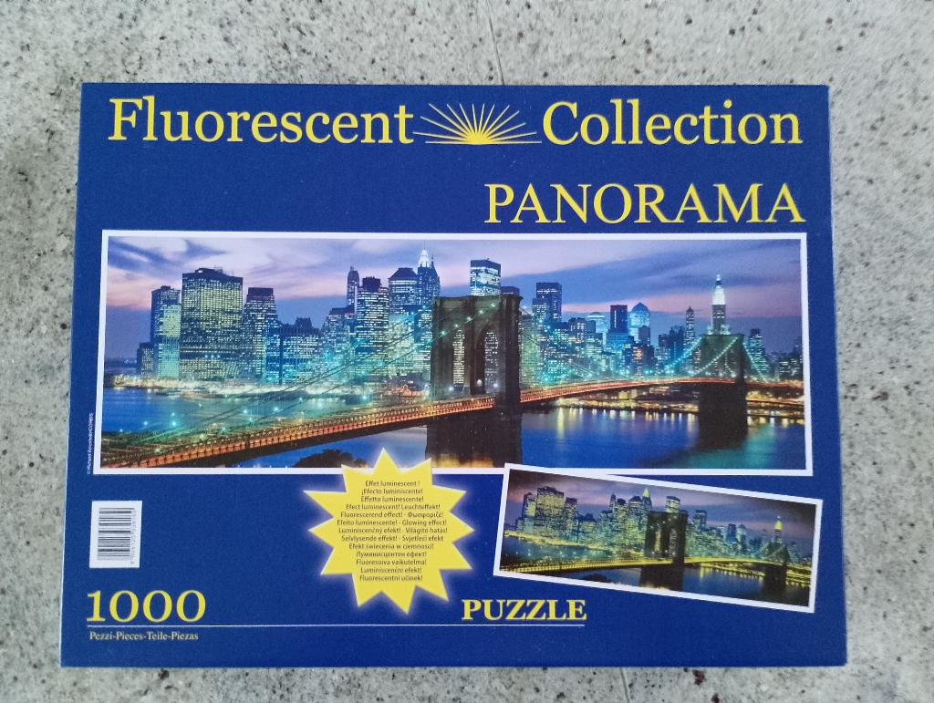 Panorama puzzel van de skyline van Amerika, Hobby en Vrije tijd, Denksport en Puzzels, Ophalen of Verzenden, 500 t/m 1500 stukjes