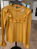 Aaiko transparante top in mosterdgeel mt S, Kleding | Dames, Tops, Aaiko, Geel, Ophalen of Verzenden, Zo goed als nieuw