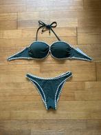 Groene Bikini met Push-Up - Wit Detail, Kleding | Dames, Badmode en Zwemkleding, Ophalen of Verzenden, Nieuw, Groen, Bikini